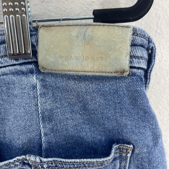 Dear John Jeans 30 Holly Straight Leg Medium Wash High Rise Utility Hem - Picture 9 of 13